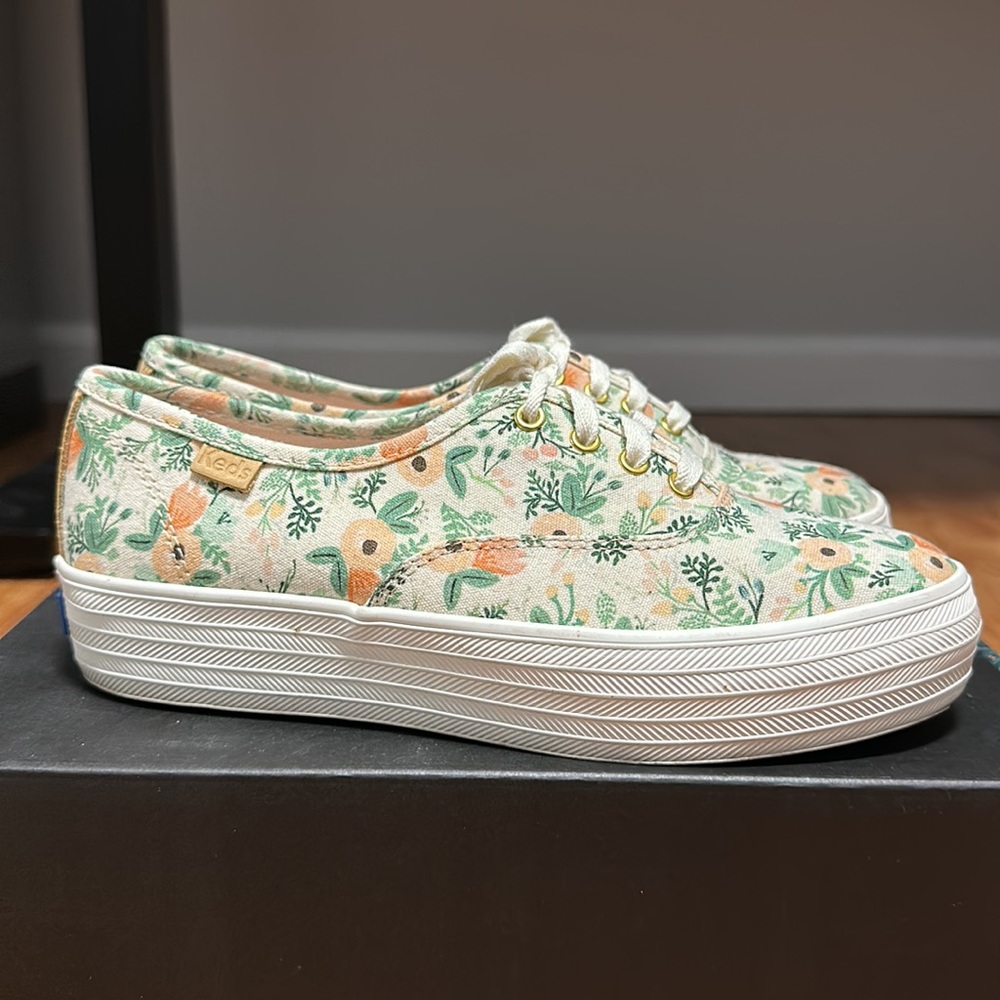 KEDS X RIFLE PAPER CO. TRIPLE WILDFLOWER PLATFORM